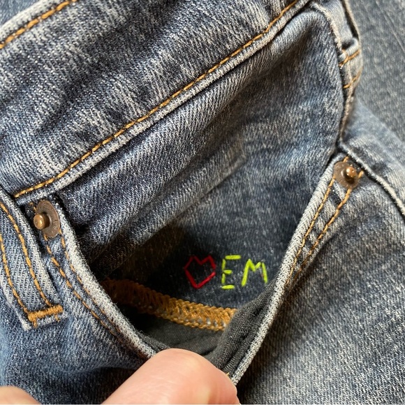 Vintage Y2K L.E.I. Custom Embroidered Moon and Stars Dream Catcher Flare Jeans - Picture 14 of 15